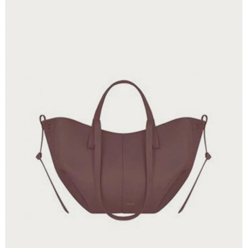 Leather bucket bag handbag tote bag