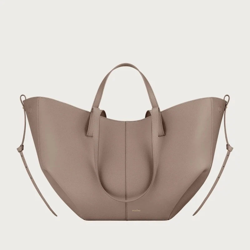 Leather bucket bag handbag tote bag