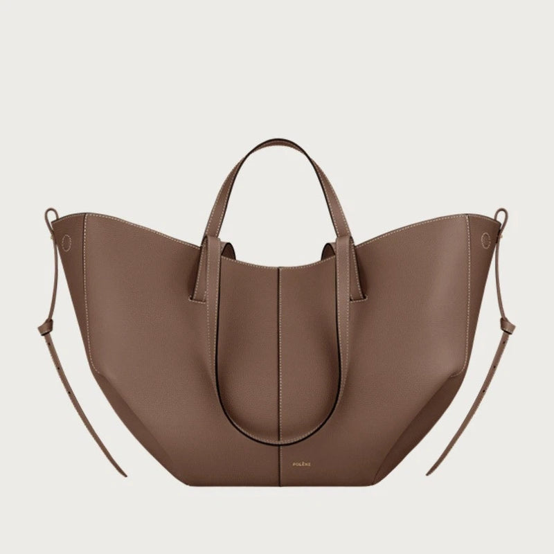 Leather bucket bag handbag tote bag