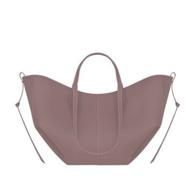 Leather bucket bag handbag tote bag