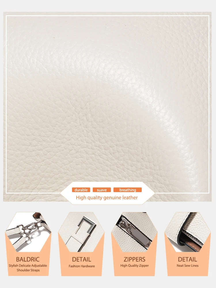 Bolsa Essencial Lívia — Elegância Estruturada em Couro Genuíno