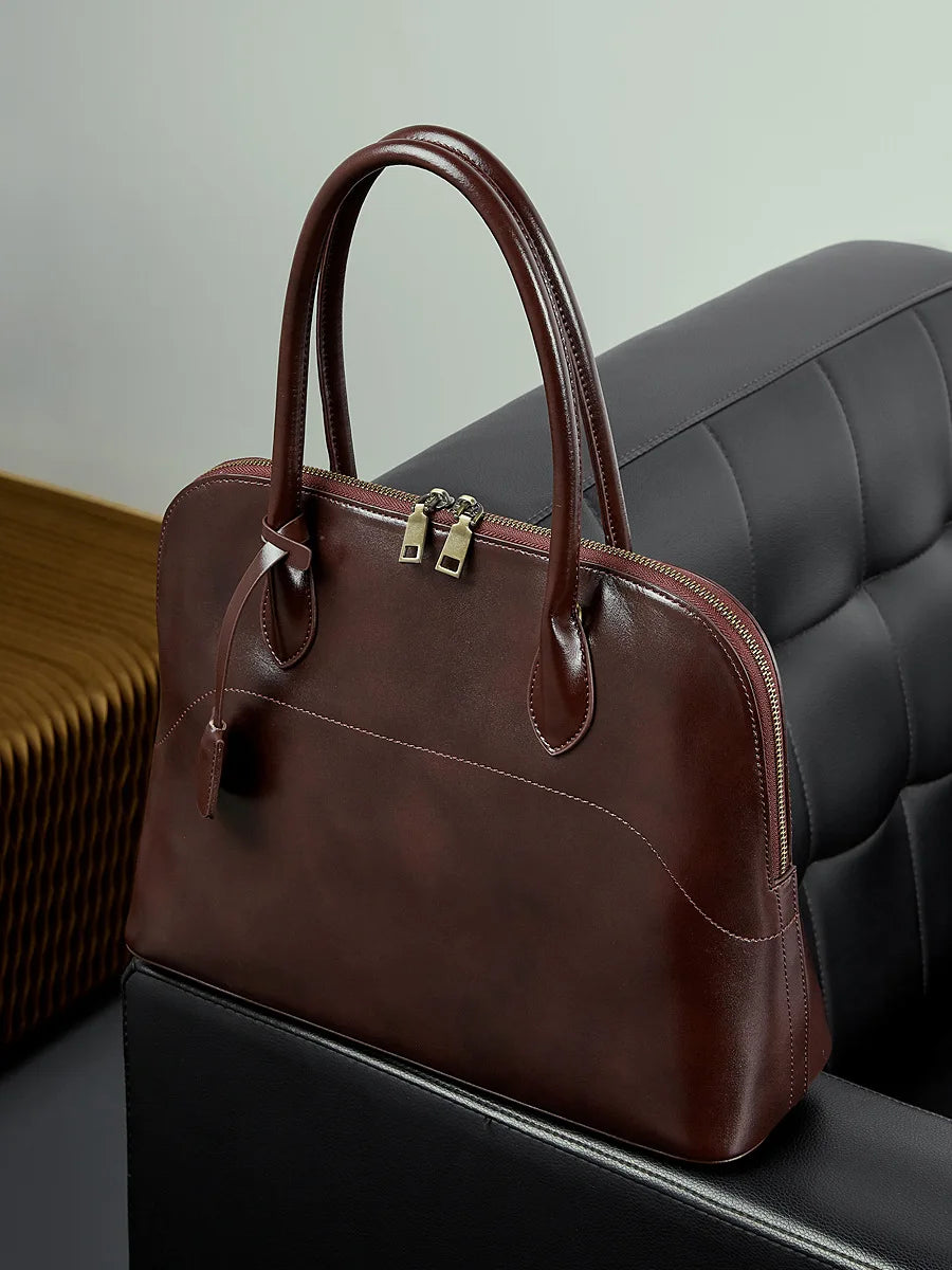 YANATARI genuine leather large capacity minimalist tote bag women top layer cowhide luxury Fashion handbag high-end shoulder bag